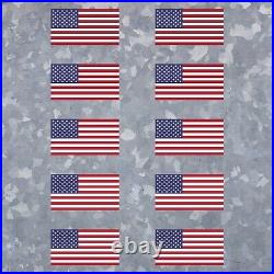 10 American Flag Decals Vinyl Decals Indoor/Outdoor USA Made FREE SHIP