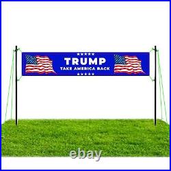 10' x 2' Trump 2024 Take American Back Large Banner Stand with Carrying Bag