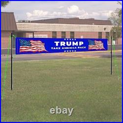 10' x 2' Trump 2024 Take American Back Large Banner Stand with Carrying Bag