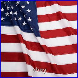 10'x15' FT American Flag USA US US Sewn Stripes Embroidered Stars Brass Grommet