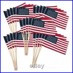 1000 American USA Stick Flags US Made 4X6 Bulk Wholesale Hand held small mini