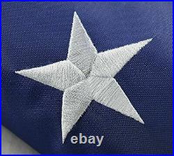 10X19 FT UNITED STATES FLAG American USA Heavy Duty Nylon Embroidered Stars Sewn