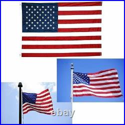 10x15 USA American Flag Nylon Heavy Duty Embroidered Stars Sewn Stripes Grommets