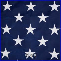 10x15 feet America Flag Sewn Stripes Embroidered Stars Brass Grommets USA U. S. A