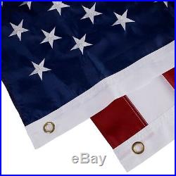 10x15' ft American Flag Sewn Stripes Embroidered Stars Brass Grommets USA US