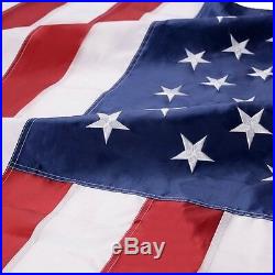 10x15' ft American Flag Sewn Stripes Embroidered Stars Brass Grommets USA US