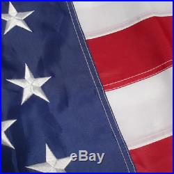 10x15 ft Deluxe US American Flag Large Jumbo Sewn Nylon Embroidered Stars USA