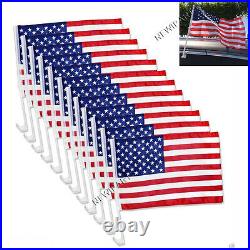12 Pack USA AMERICAN Car Flag Patriotic Car Truck Window Clip Flag 18x12