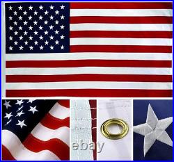 12x18 Ft USA American 600D 2PLY NYLON Embroidered SEWN Flag Grommets HUGE FLAG