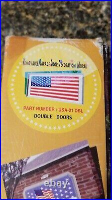 16' X 7' 4 Piece American Flag United States Of America Garage Door Mural Set