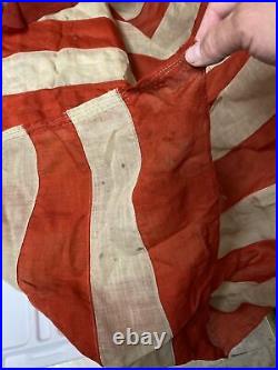 1896-1908 ANTIQUE 45 STAR AMERICAN FLAG SEWN STARS 94x55 USA UNITED STATES UTAH