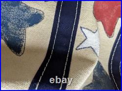 1980s vintage LL BEAN canvas BOAT & TOTE stars stripes 15x12 flag USA american