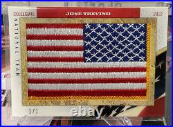 2013 Panini USA Baseball Jose Trevino Game Worn American Flag Patch 1/1 Yankees