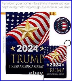 2020 Trump Keep America Great Garden House Flag Kit Patriotic Vote President