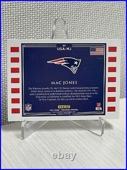 2021 Impeccable Mac Jones Rookie Silver Bar USA Flag /20 Patriots American Flag