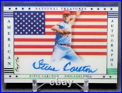 2021 National Treasures Steve Carlton USA American Flag Auto Platinum TRUE 1/1