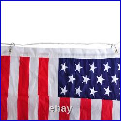 20ft Sectional Aluminum Flag Pole with Free US American Flag Halyard Flagpole