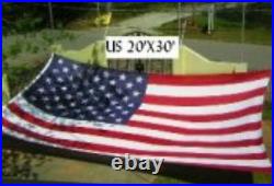 20x30 FT Embroidered Sewn USA American 600D Nylon HUGE Flag 20'x30