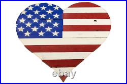 24'' American Flag Valentine's Day Heart Hanging Decoration Wedding USA Foldable