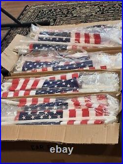 240 1-case American Us Window Car Flags Patriotic USA 20' X 11'. Cost. 81 Cents