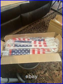 240 1-case American Us Window Car Flags Patriotic USA 20' X 11'. Cost. 81 Cents