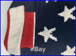 $295 NWT MEDIUM MEN Polo Ralph Lauren AMERICAN Sweater USA Flag Cardigan Knit