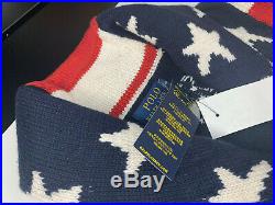 $295 NWT MEDIUM MEN Polo Ralph Lauren AMERICAN Sweater USA Flag Cardigan Knit