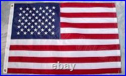 2x3 Ft American Flag US Nylon Embroidered Stars Sewn Stripes Deluxe USA