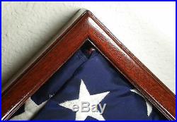 3 X 5 Sapele With Frame Flag Display Case Capital American USA Military Box