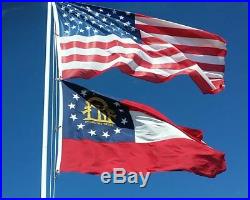30 FT Residential Flag Pole Flagpole Kit & 3x5 US American Flag MADE IN USA MAGA