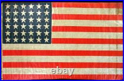 36 Star Antique American Parade Flag A Large Scale Example Circa 1864-1867