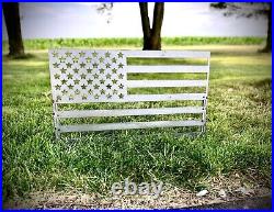 36-inch Steel American Flag Yard Stake, Metal Flag, America Sign, USA