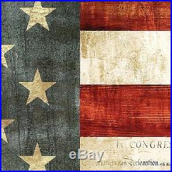 36x24 ALLEGIANCE by LUKE WILSON AMERICAN FLAG RED WHITE and BLUE USA CANVAS