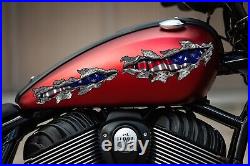 3D American Flag Bike Decal, USA Flag Motorcycle Vinyl, USA Flag Bike Sticker