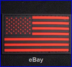 3d Pvc USA Us United States American Flag Tactical Uniform Black Ops Red Patch