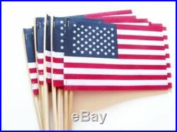 400 American USA Stick Flags US Made 4X6 Bulk Wholesale Hand held small mini