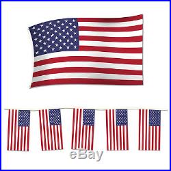 4th of July Independence Day Party Pack. 2 Rectangle USA Bunting / American Flag