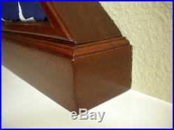 5 X 9 Mahogany With Base Flag Display Case American Military Burial Funeral USA