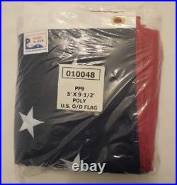 5' x 9.5' Casket American Flag, USA, Cemetery, sewn stars & Stripes, Patriotic