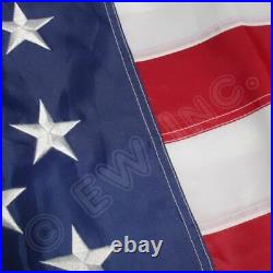5'x8' ft, American Flag US USA EMBROIDERED Stars, Sewn Stripes, Brass Grommets