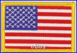 50 Pcs USA American Flag (G) Embroidered Patches 3x2 iron-on