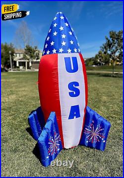 6 Foot Tall Patriotic Independence Day 4Th of July Inflatable USA American Flag