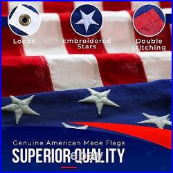 6x10 American Flag Outdoor Heavy Duty Made in USA Embroidered American Flag M