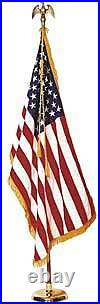 7 FT Deluxe Presidential US American Indoor Flag Pole Parade Set/Kit 3x5 US Flag