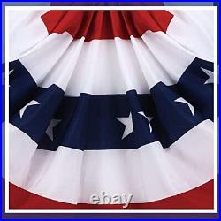 7 Pieces USA Pleated Fan Flags American Bunting Flags US Patriotic Half Fan B