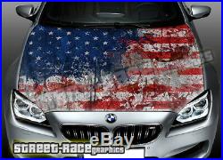 701 Car bonnet hood wrap printed graphic AIR RELEASE vinyl American USA flag
