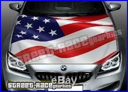 710 Car bonnet hood wrap printed graphic AIR RELEASE vinyl USA American flag