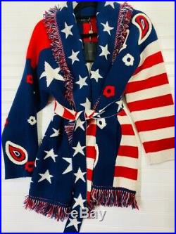 Alanui American flag USA Americana cashmere cardigan jacket S NWT