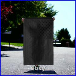 All Black American Flag 3x5 ft 210D Embroidered US USA Blackout Tactical GROMMET