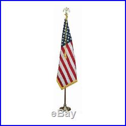 American Complete Mounted USA INDOOR Flag Set 3X5 8 Ft Pole US GOVERNMENT OFFICE
